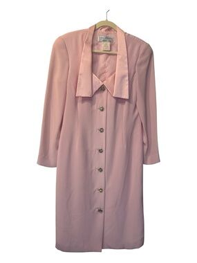 ⭐️ Gianni D’Alberto Vintage Light Pink Long Sleeve Dress Coat- size 10